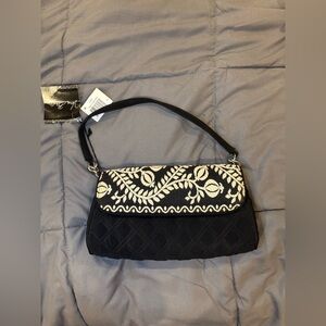 NWT Vera Bradley Juliet Gala Quilted Black Shoulder Bag